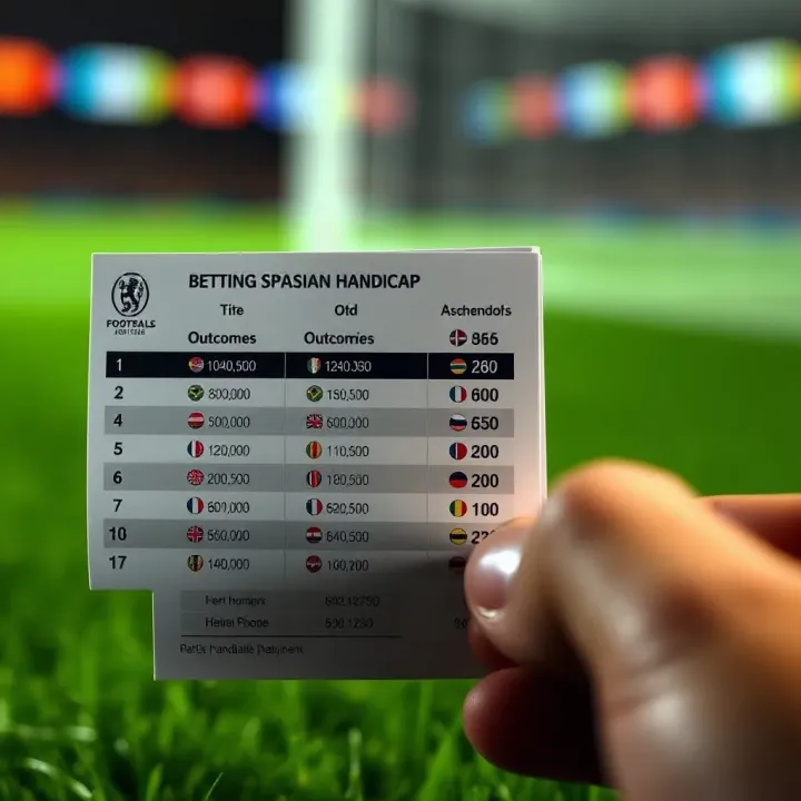 Example of Asian Handicap Betting in Football Example of a betting card showing different outcomes and odds for a football match using Asian Handicap
