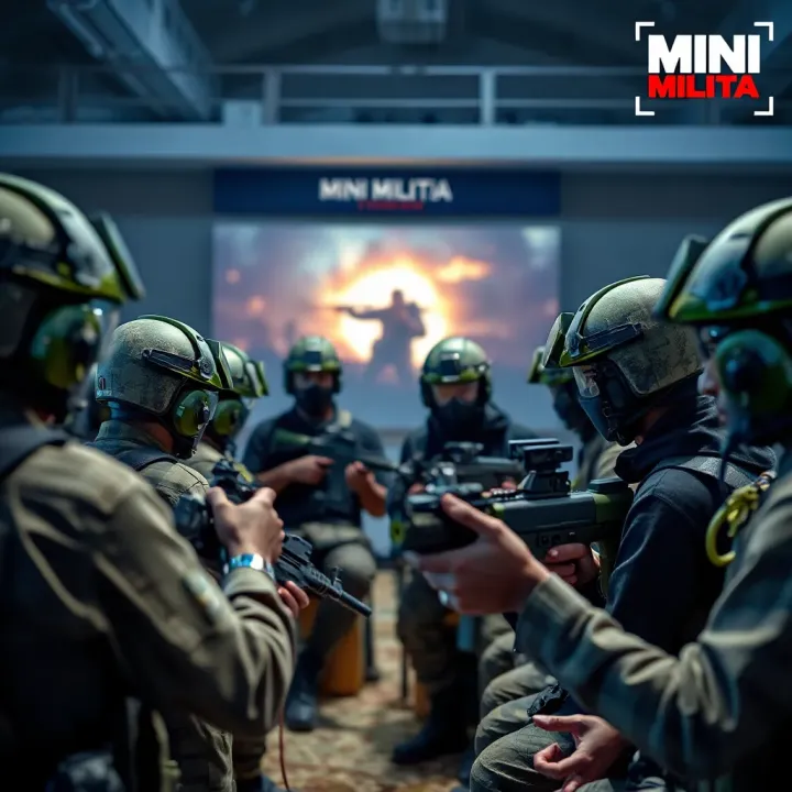 Group of friends engaged in multiplayer battle on Mini Militia with clear connection indicators