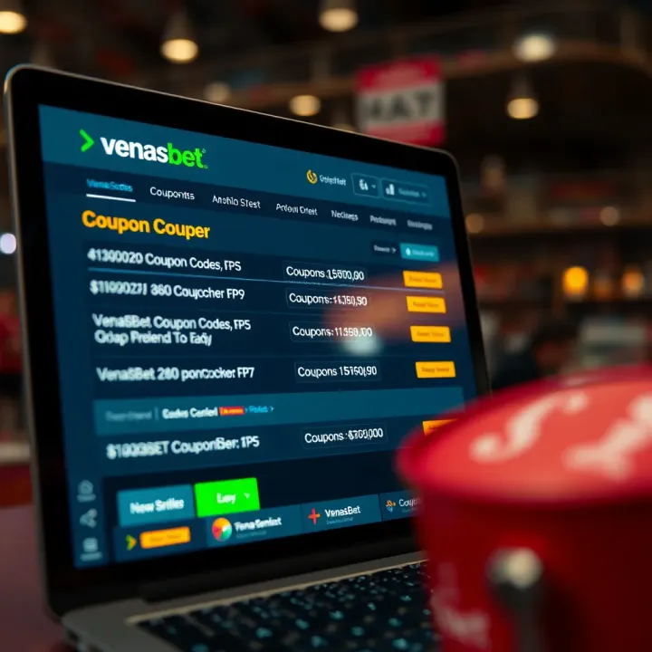 Screenshot showing VenasBet coupon codes highlighted on the betting platform interface