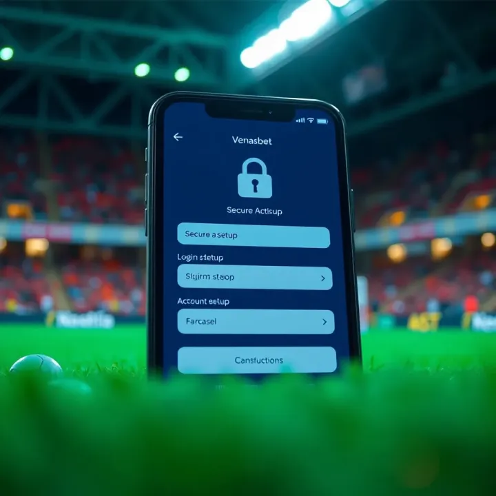 Secure Account Setup in Venasbet App Screen showcasing secure login and account setup features of the Venasbet app