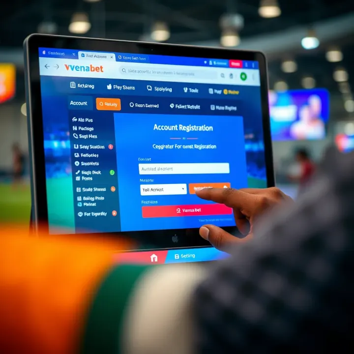 User completing account registration on a digital betting platform