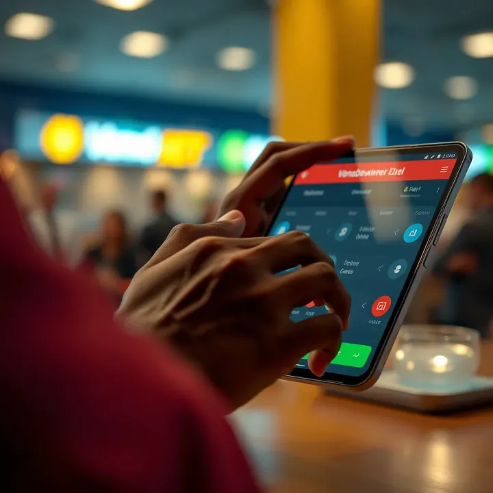 User navigating the Venasbet withdrawal section on a digital device