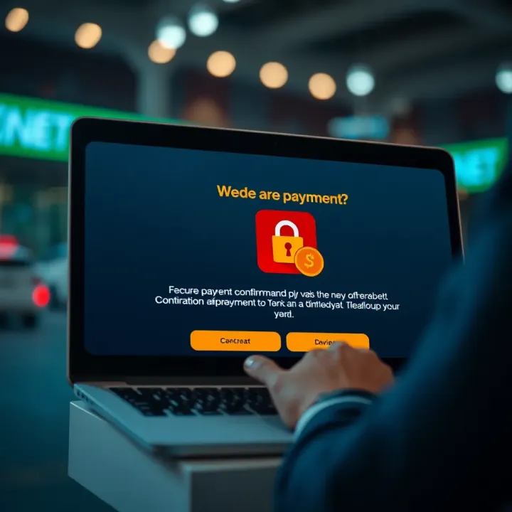 Secure payment confirmation screen for Venasbet transaction