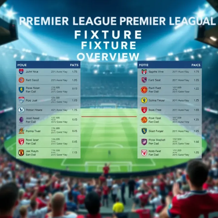 Comprehensive Premier League Fixture Overview Detailed Premier League fixture list with team logos and match dates