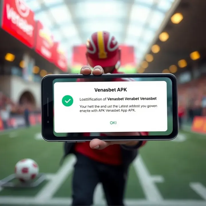 Confirmation of Venasbet APK Installation on Android Notification of successful installation of Venasbet APK on an Android phone