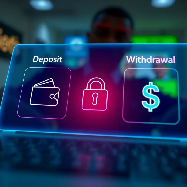 Representation of secure online transactions with digital wallet icons and Nigerian Naira currency symbols