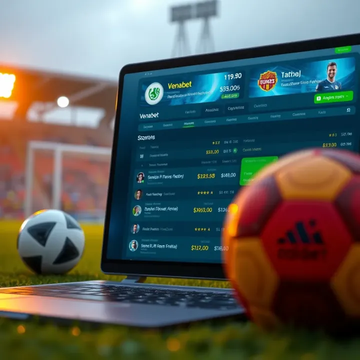 Venasbet Live Betting and Match Updates for Nigerian Football Enthusiasts Screenshot of Venasbet interface showing live soccer betting options and match updates for Nigerian fans