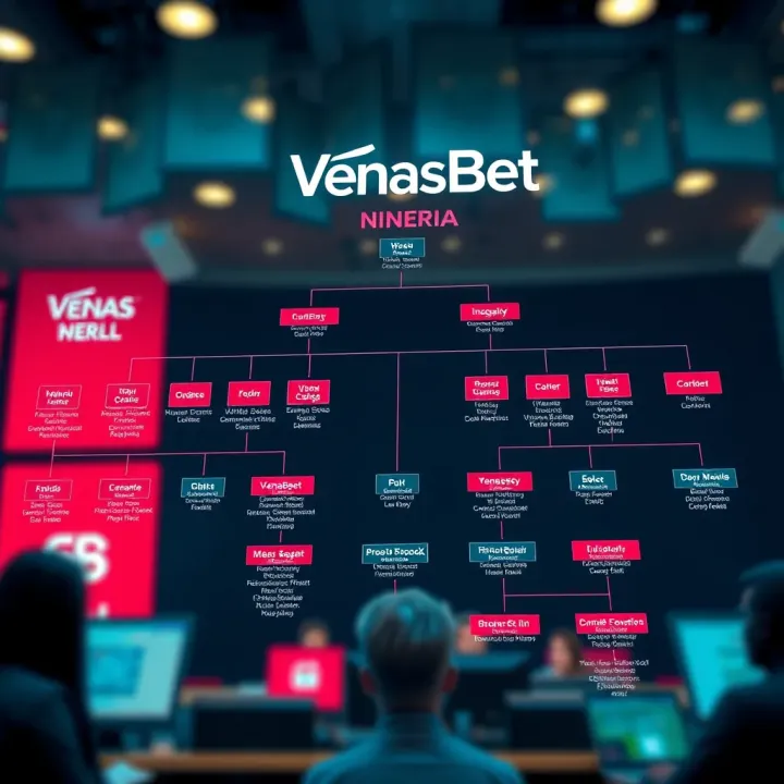 Illustration depicting the corporate structure and ownership network of a Nigerian online betting company